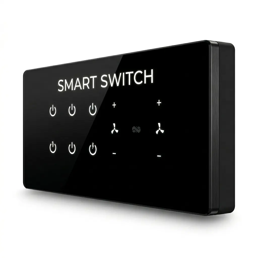 Smart WiFi Switch Board | Touch Control Panel | App Voice Control Alexa Google | Remote Access | Timer Schedule Function | Glass Finish Modular Switch
