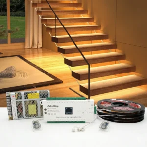 Smart Stair LED Lighting System | Motion Sensor Stair Lights | Automatic Step Kit Controller | Adjustable Brightness | 12V 24V LED Strip | Home Stair Light System