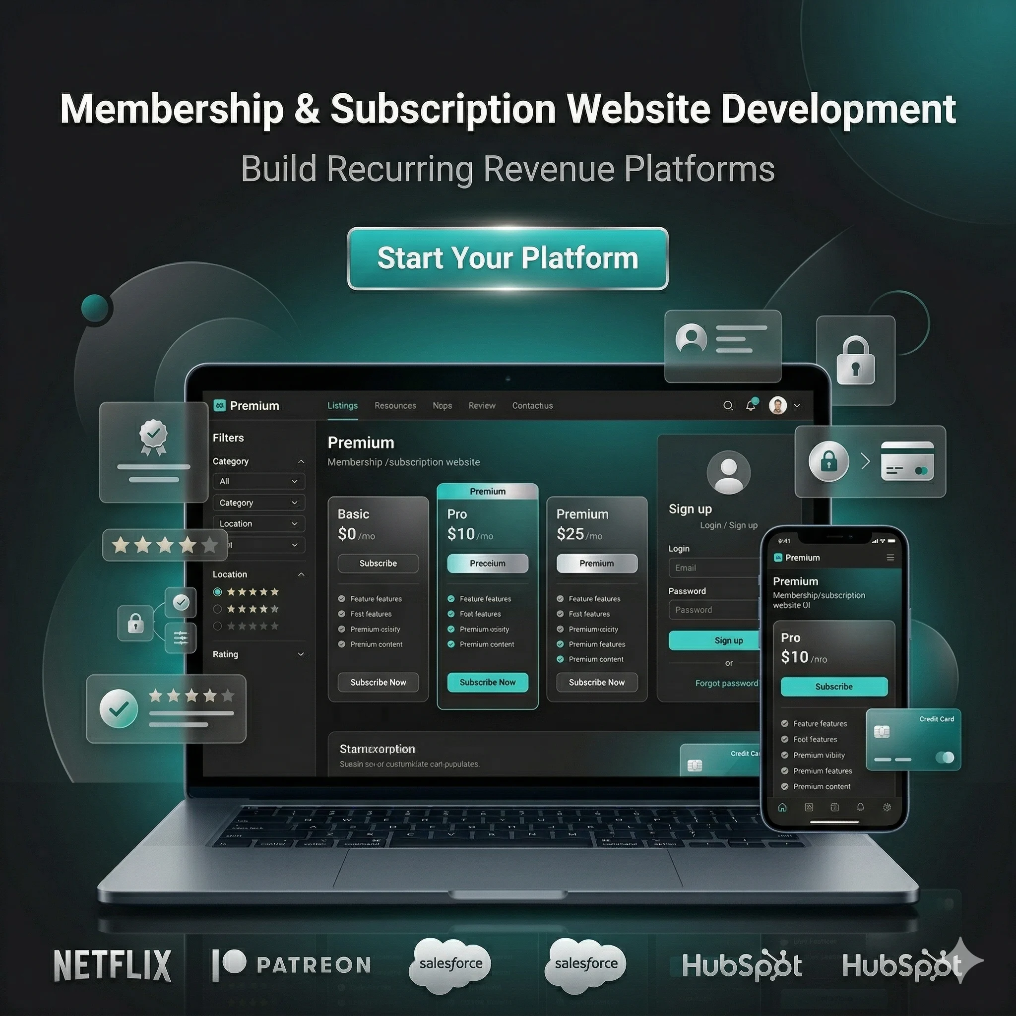 Membership & Subscription Website Development