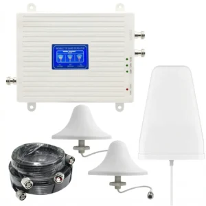 Tri Band Mobile Signal Booster 2G 3G 4G Network Repeater 900/1800/2100MHz High Gain Signal Amplifier for Home Office, Improves Call Quality & Data Speed