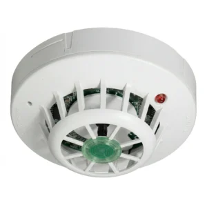 Heat Detector Fire Alarm Sensor | Rate of Rise & Fixed Temperature | 2 Wire Conventional Detector | 12-24V DC | Dual LED Indicator | High Sensitivity Thermal Sensor