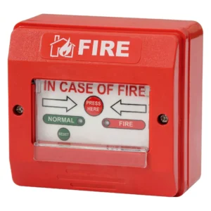 Manual Call Point MCP | Fire Alarm Emergency Break Glass Switch | Resettable Push Button | Wall Mount Fire Alarm Trigger Device | LED Indicator | Durable ABS Body